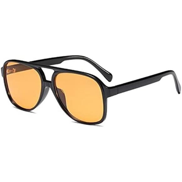 Accessories - Classic Vintage Aviator Sunglasses for Women - Large Retro Frames